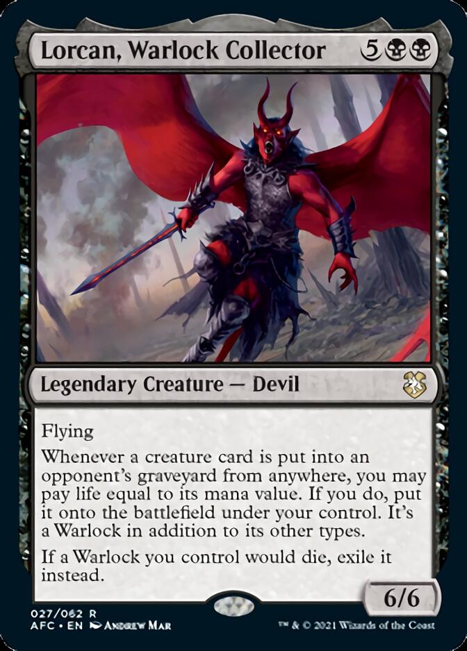 Lorcan, Warlock Collector [Dungeons & Dragons: Adventures in the Forgotten Realms Commander] MTG Single Magic: The Gathering | Red Claw Gaming