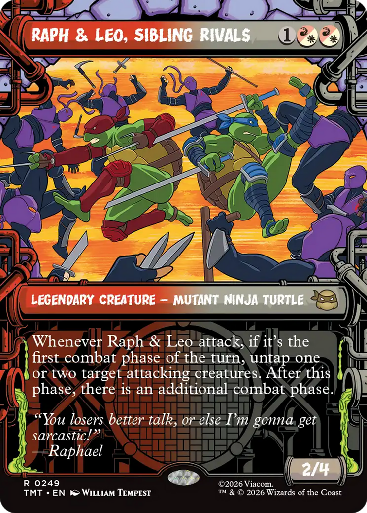 Raph & Leo, Sibling Rivals (Showcase) [Teenage Mutant Ninja Turtles] MTG Single Magic: The Gathering | Red Claw Gaming