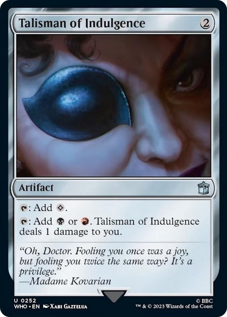 Talisman of Indulgence [Doctor Who] MTG Single Magic: The Gathering | Red Claw Gaming