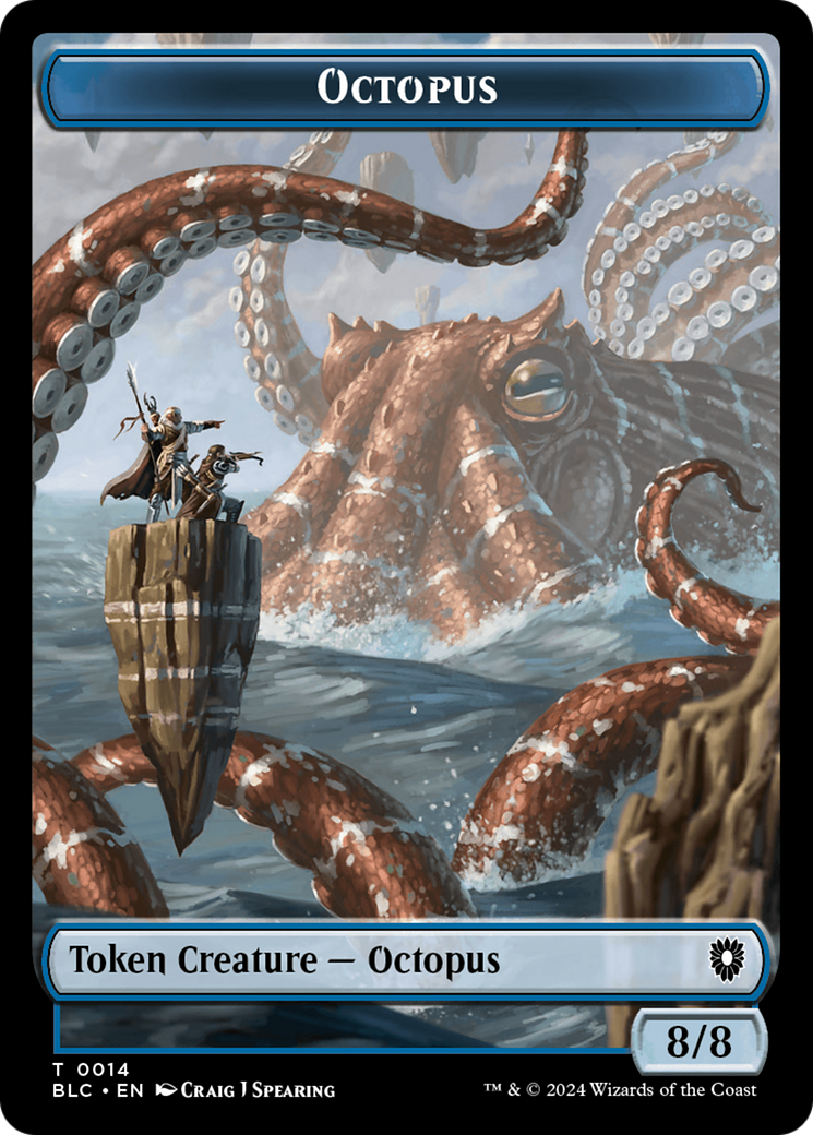 Octopus // Rabbit Double-Sided Token [Bloomburrow Commander Tokens] MTG Single Magic: The Gathering | Red Claw Gaming