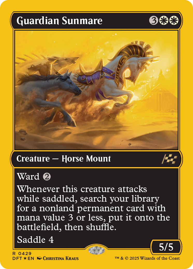 Guardian Sunmare (First-Place Foil) [Aetherdrift] MTG Single Magic: The Gathering | Red Claw Gaming