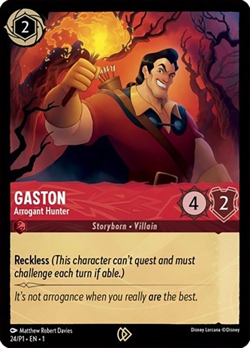 Gaston - Arrogant Hunter (24) [Promo Cards] Lorcana Single Disney | Red Claw Gaming