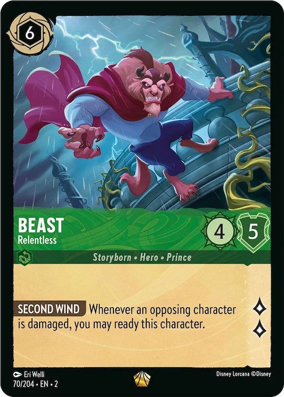 Beast - Relentless (70/204) [Rise of the Floodborn] Lorcana Single Disney | Red Claw Gaming