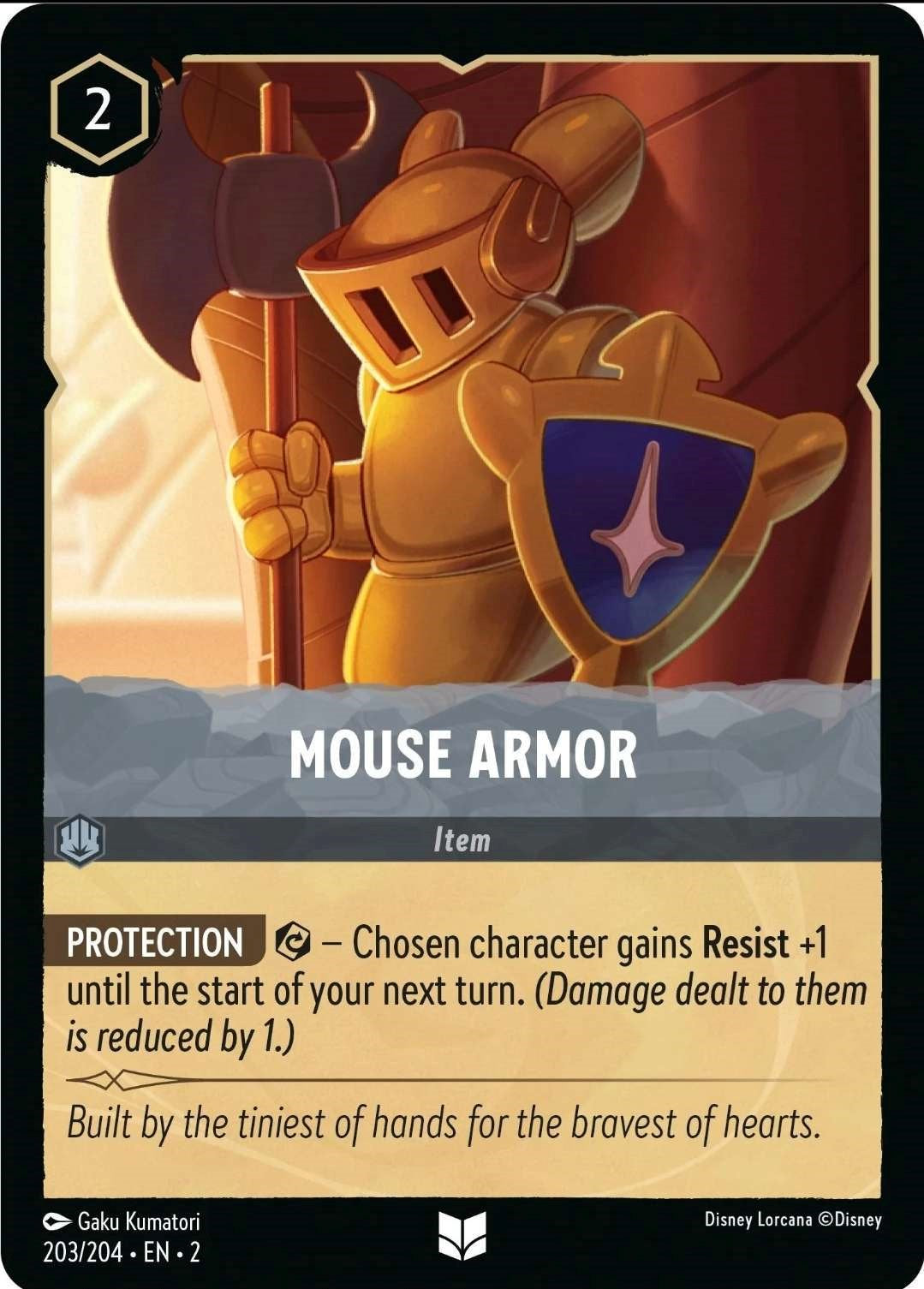 Mouse Armor (203/204) [Rise of the Floodborn] Lorcana Single Disney | Red Claw Gaming
