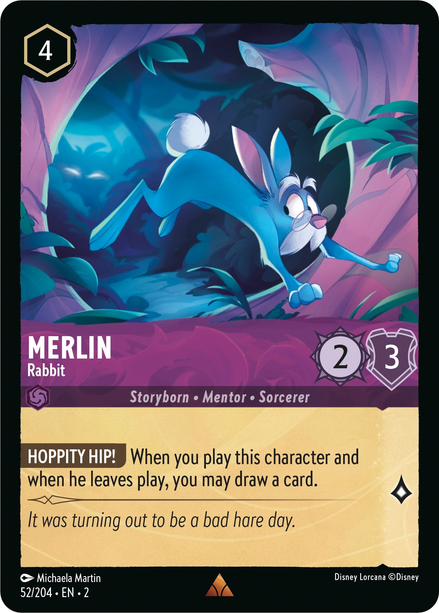 Merlin - Rabbit (52/204) [Rise of the Floodborn] Lorcana Single Disney | Red Claw Gaming