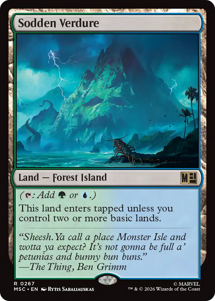 Sodden Verdure (Surge Foil) [Marvel Super Heroes Commander] MTG Single Magic: The Gathering | Red Claw Gaming