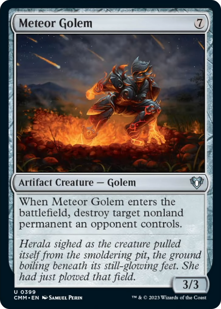 Meteor Golem [Commander Masters] MTG Single Magic: The Gathering | Red Claw Gaming