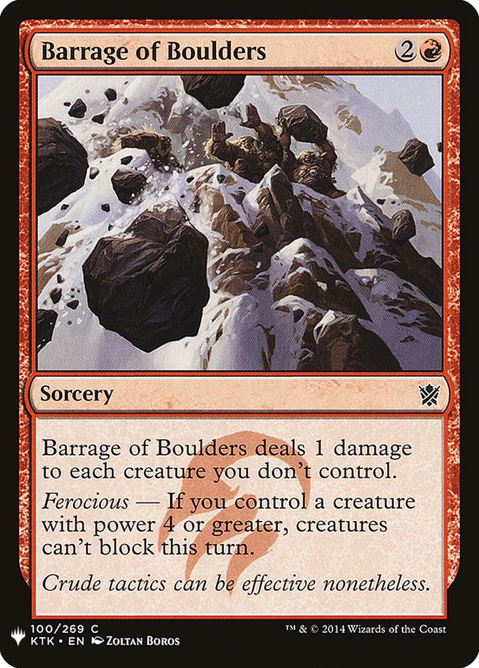 Barrage of Boulders [Mystery Booster] MTG Single Magic: The Gathering | Red Claw Gaming