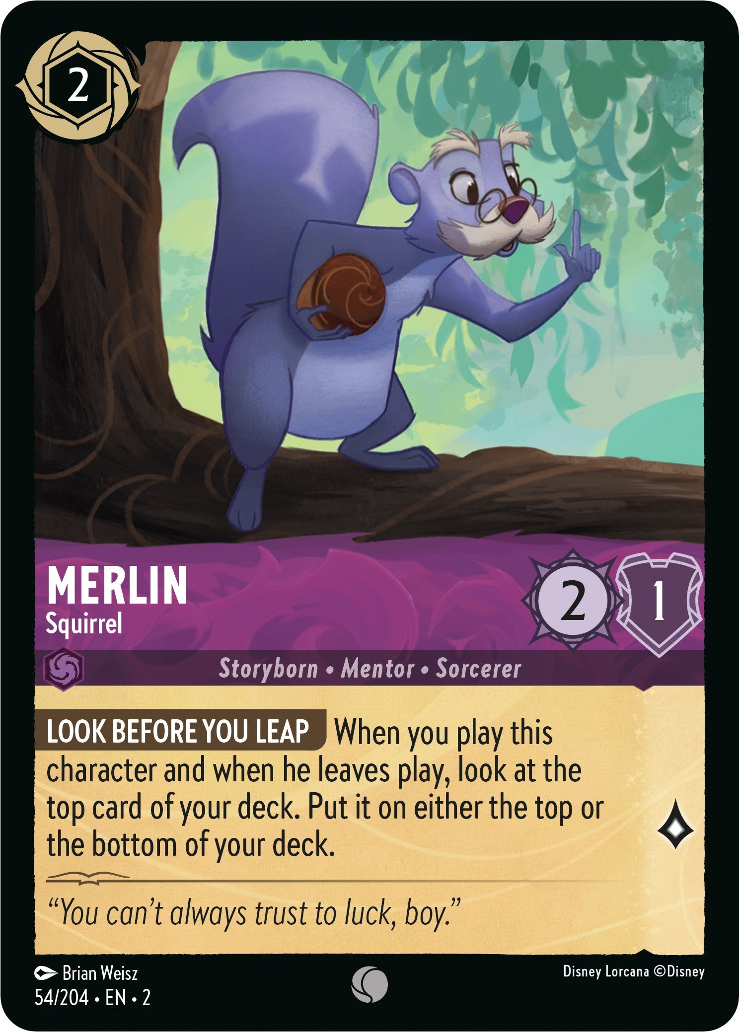 Merlin - Squirrel (54/204) [Rise of the Floodborn] Lorcana Single Disney | Red Claw Gaming