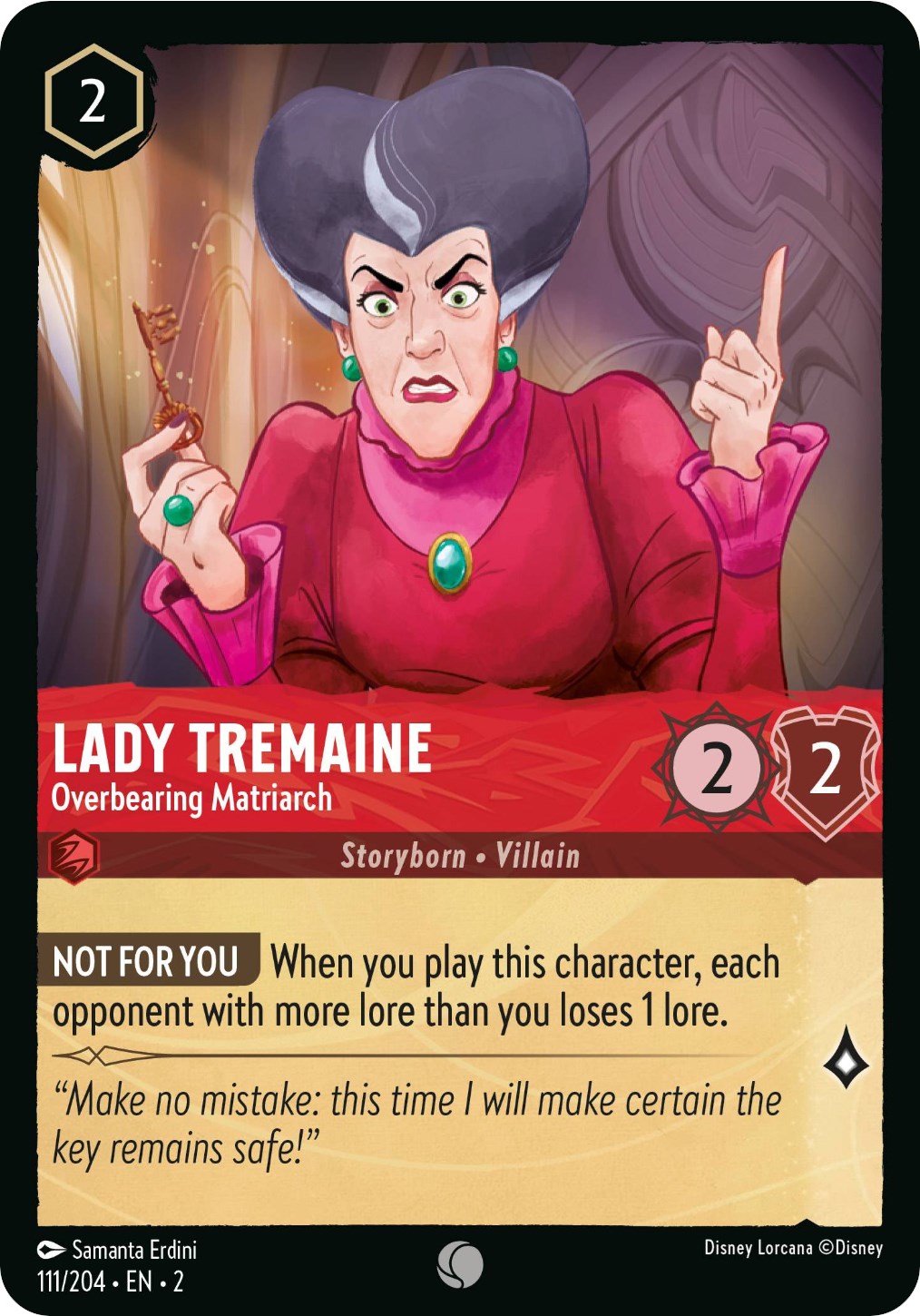 Lady Tremaine - Overbearing Matriarch (111/204) [Rise of the Floodborn] Lorcana Single Disney | Red Claw Gaming