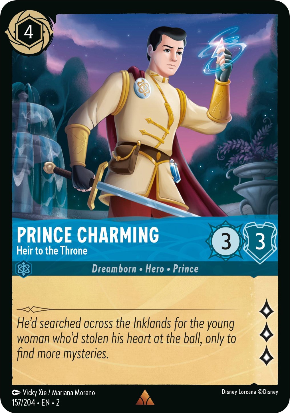 Prince Charming - Heir to the Throne (157/204) [Rise of the Floodborn] Lorcana Single Disney | Red Claw Gaming