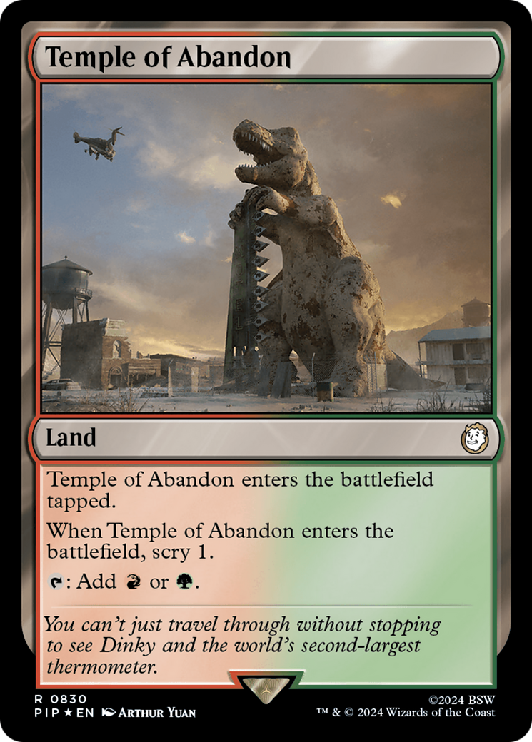Temple of Abandon (Surge Foil) [Fallout] MTG Single Magic: The Gathering    | Red Claw Gaming