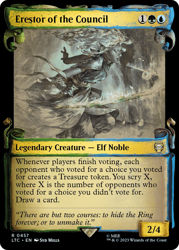 Erestor of the Council [The Lord of the Rings: Tales of Middle-Earth Commander Showcase Scrolls] MTG Single Magic: The Gathering | Red Claw Gaming