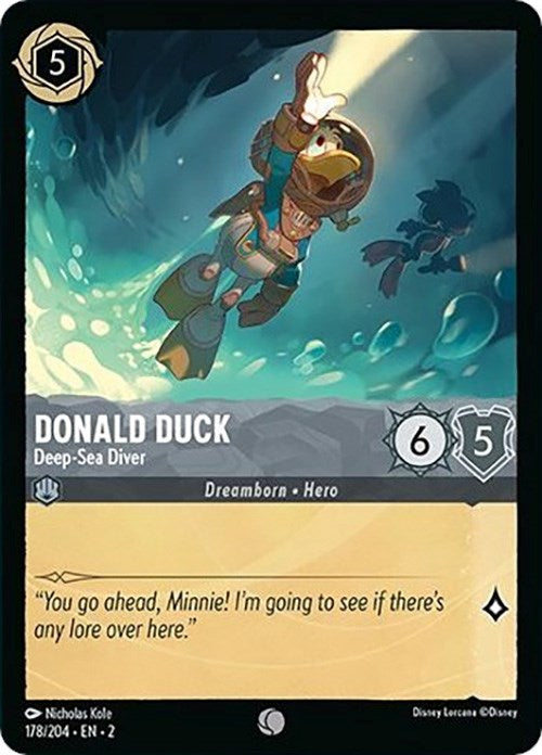 Donald Duck - Deep-Sea Diver (178/204) [Rise of the Floodborn] Lorcana Single Disney | Red Claw Gaming