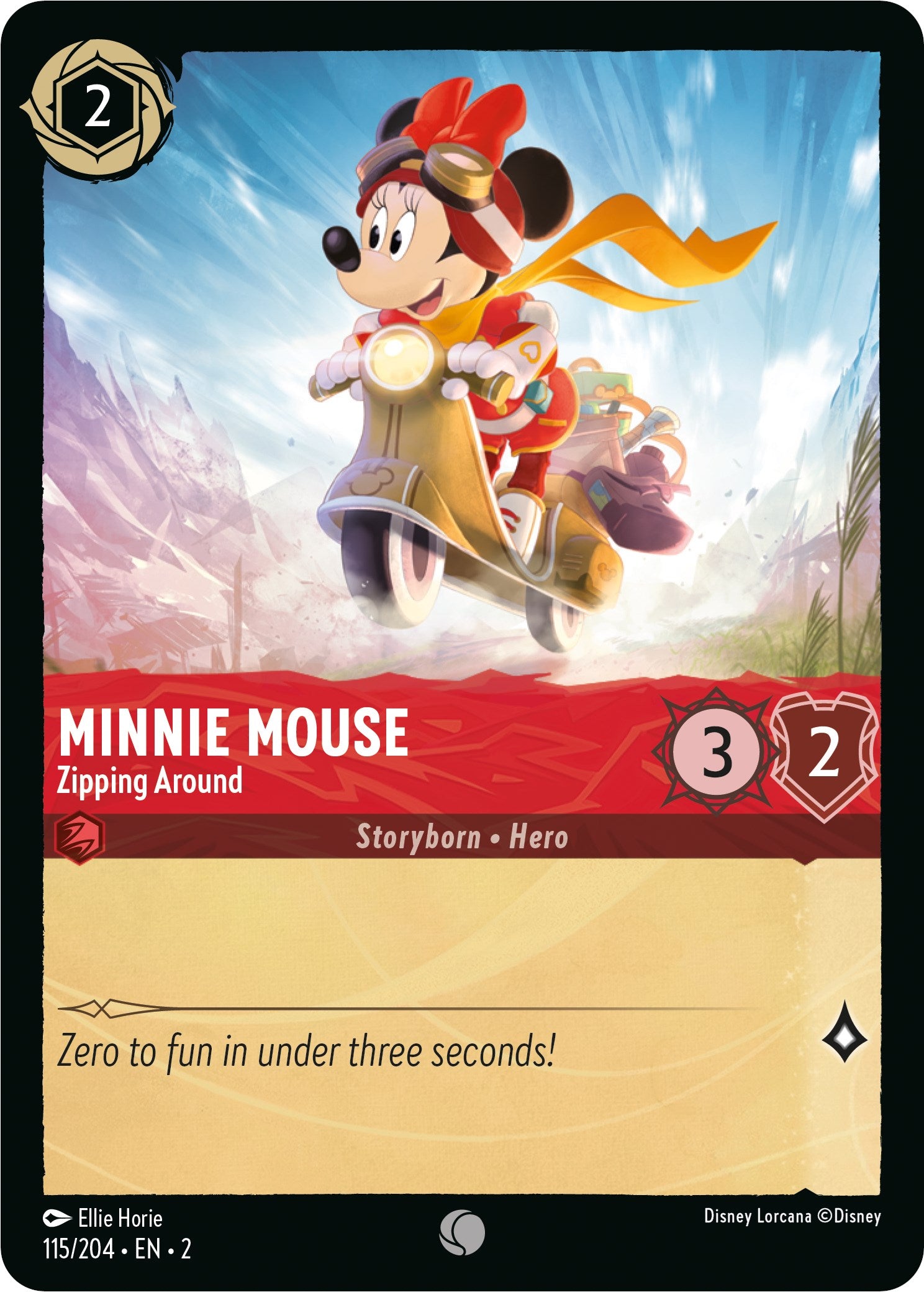 Minnie Mouse - Zipping Around (115/204) [Rise of the Floodborn] Lorcana Single Disney | Red Claw Gaming