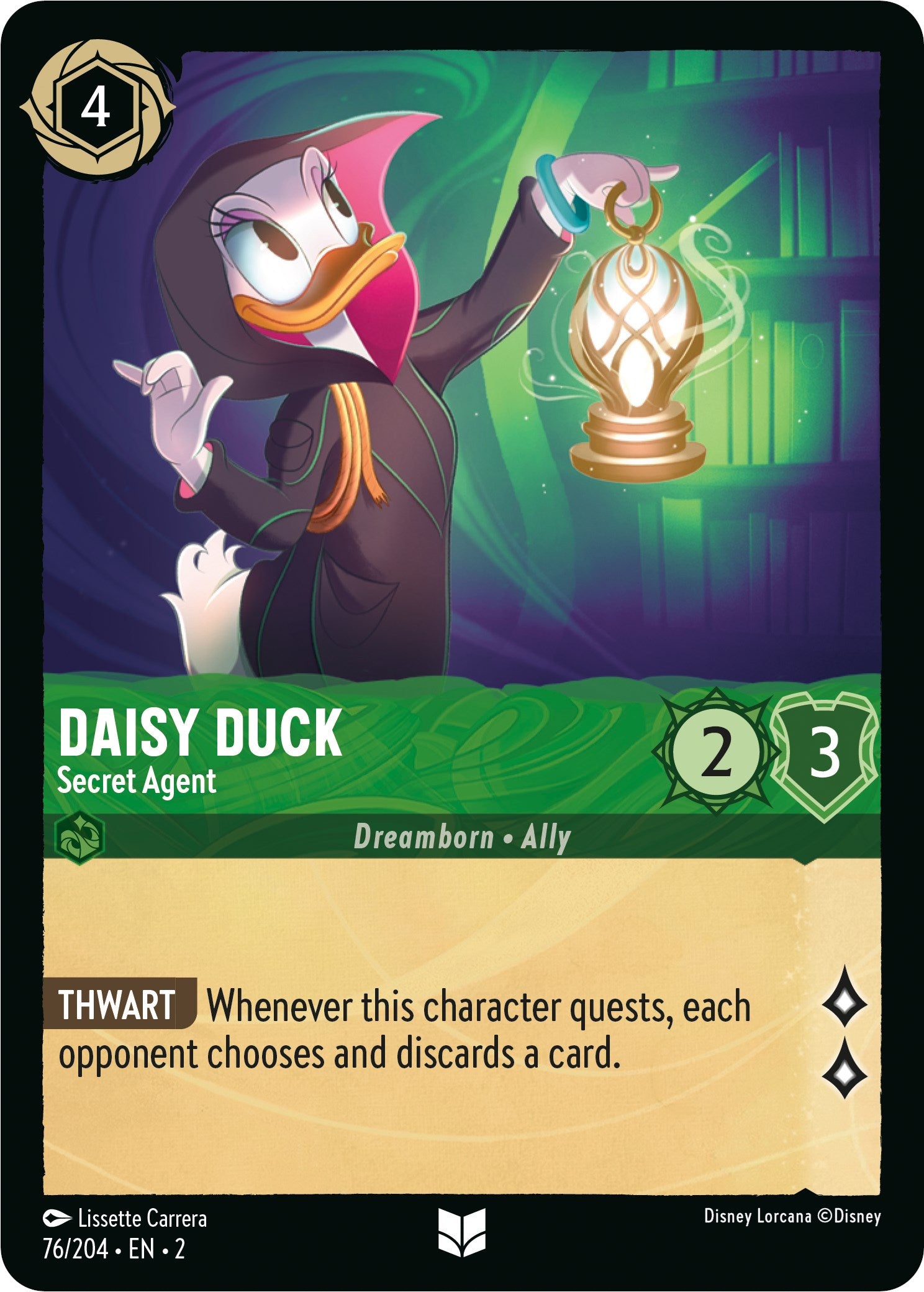 Daisy Duck - Secret Agent (76/204) [Rise of the Floodborn] Lorcana Single Disney | Red Claw Gaming