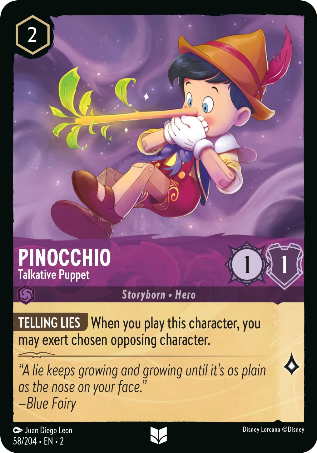 Pinocchio - Talkative Puppet (58/204) [Rise of the Floodborn] Lorcana Single Disney | Red Claw Gaming