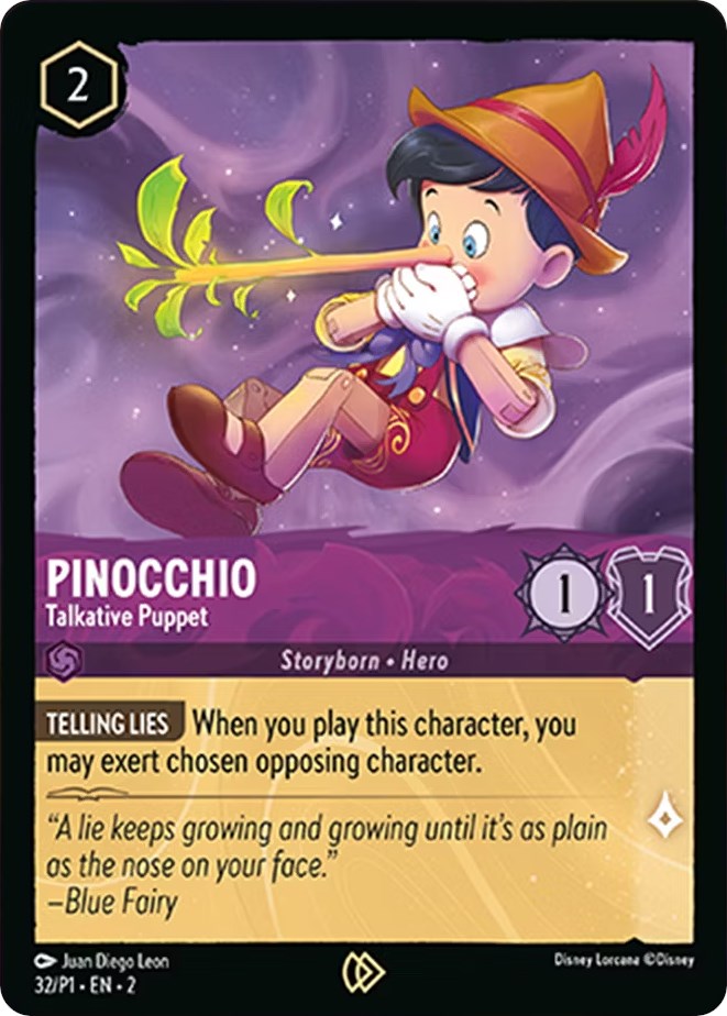 Pinocchio - Talkative Puppet (32) [Promo Cards] Lorcana Single Disney | Red Claw Gaming