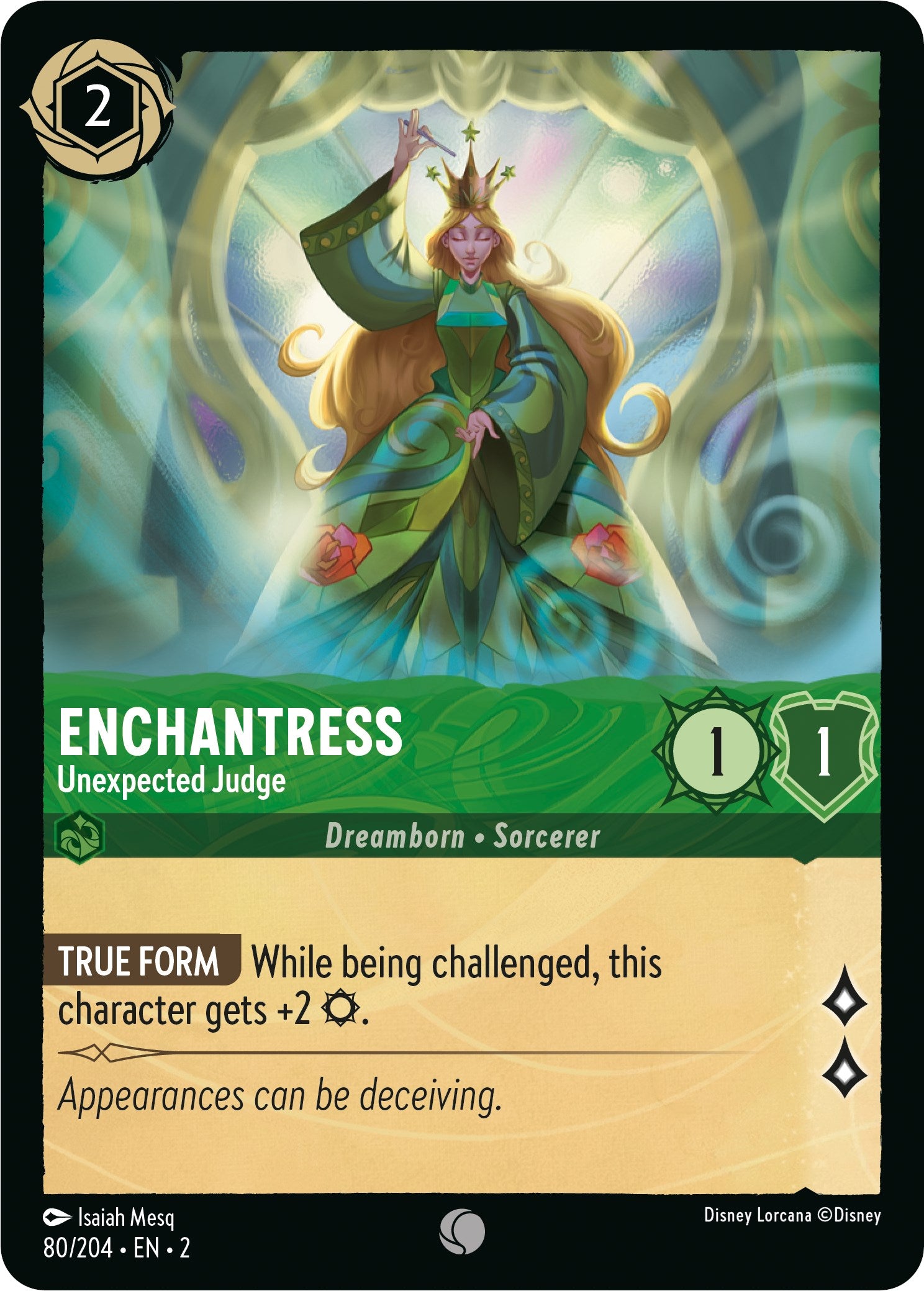 Enchantress - Unexpected Judge (80/204) [Rise of the Floodborn] Lorcana Single Disney | Red Claw Gaming