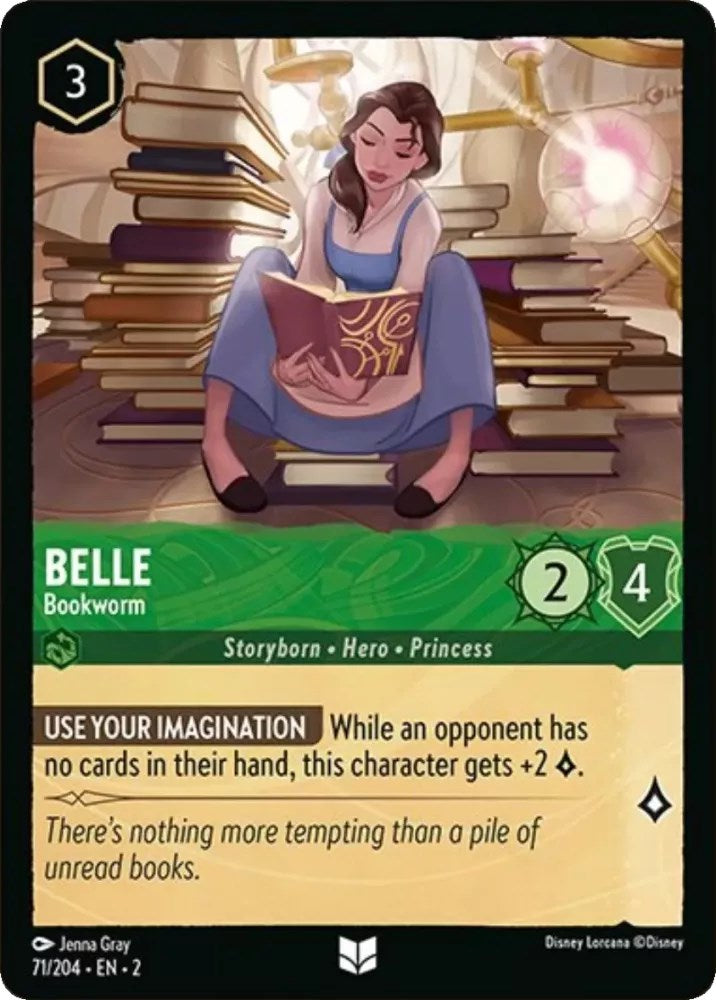 Belle - Bookworm (71/204) [Rise of the Floodborn] Lorcana Single Disney | Red Claw Gaming
