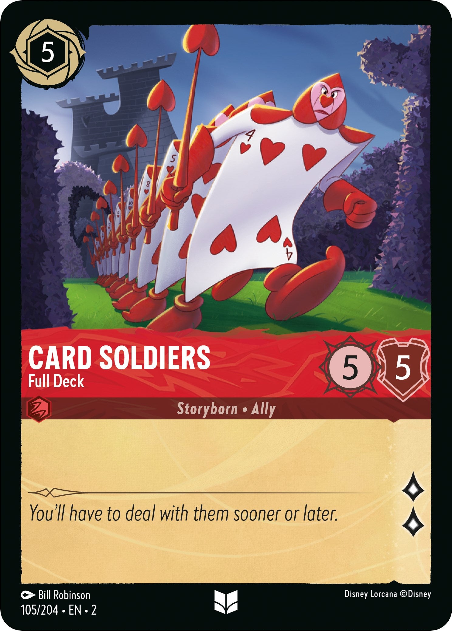Card Soldiers - Full Deck (105/204) [Rise of the Floodborn] Lorcana Single Disney | Red Claw Gaming