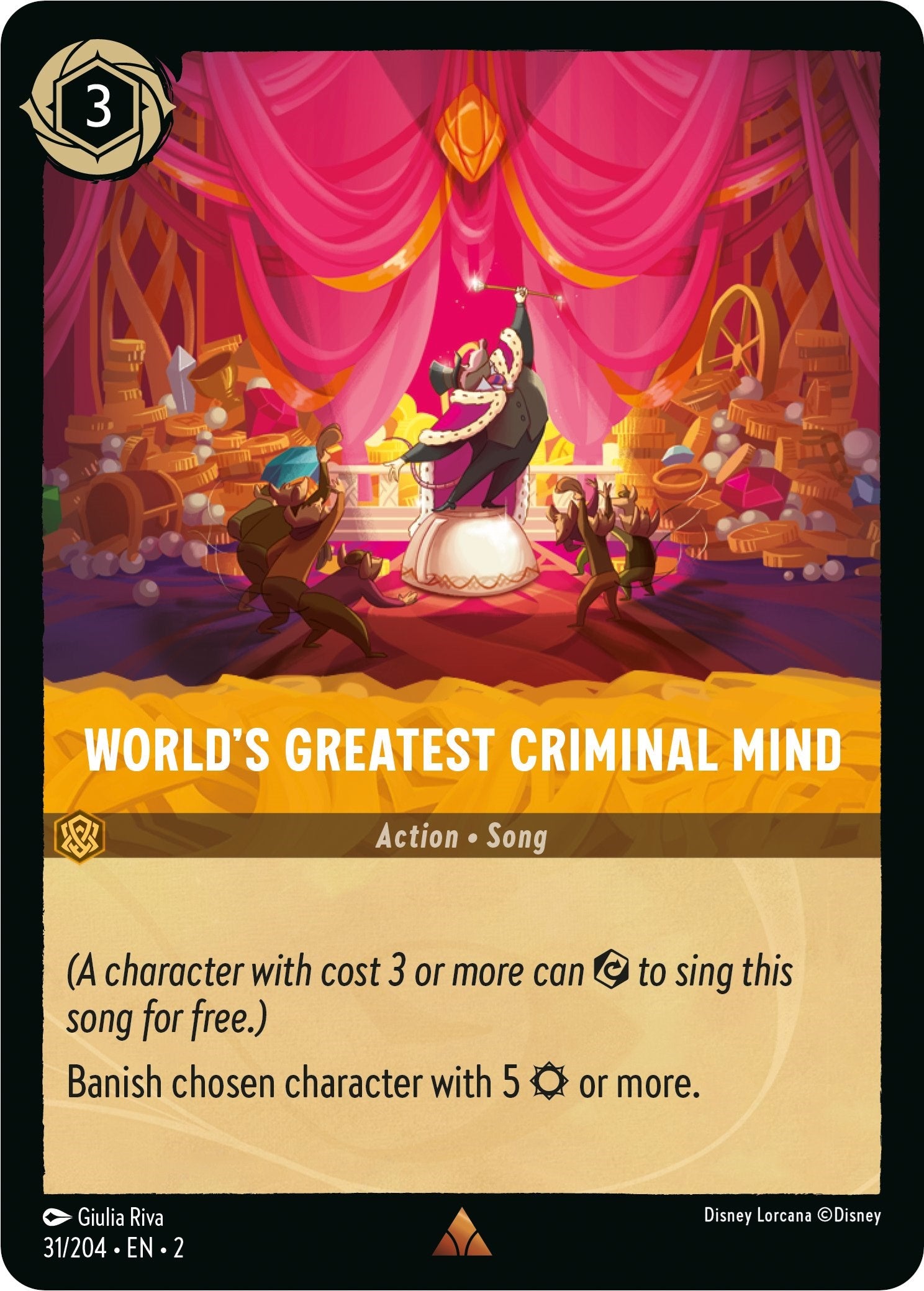 World's Greatest Criminal Mind (31/204) [Rise of the Floodborn] Lorcana Single Disney | Red Claw Gaming