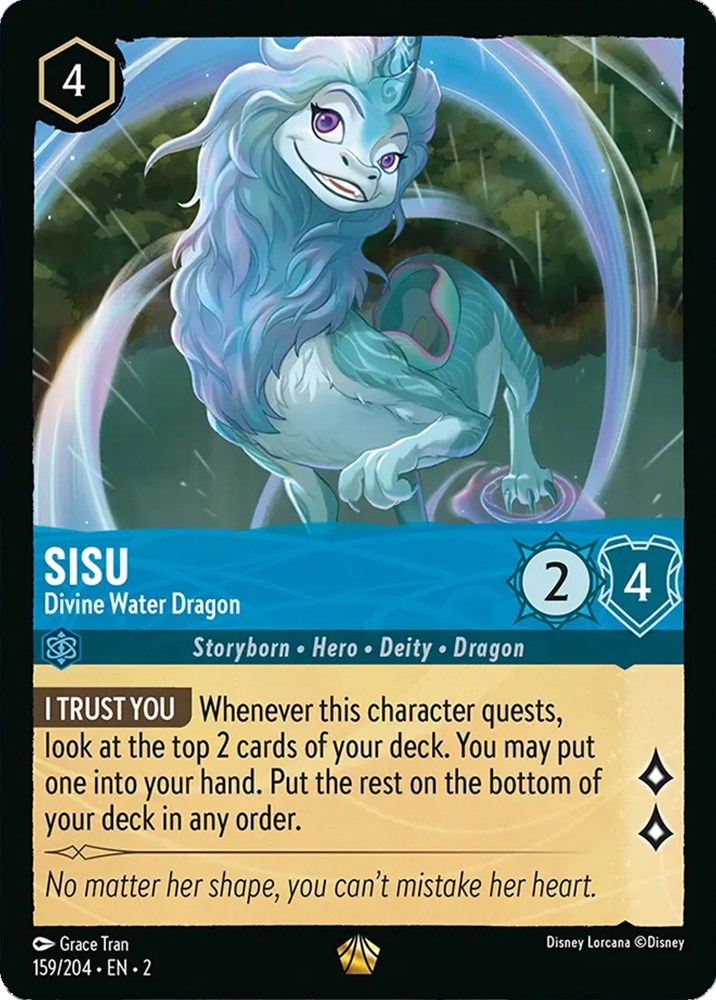 Sisu - Divine Water Dragon (159/204) [Rise of the Floodborn] Lorcana Single Disney | Red Claw Gaming