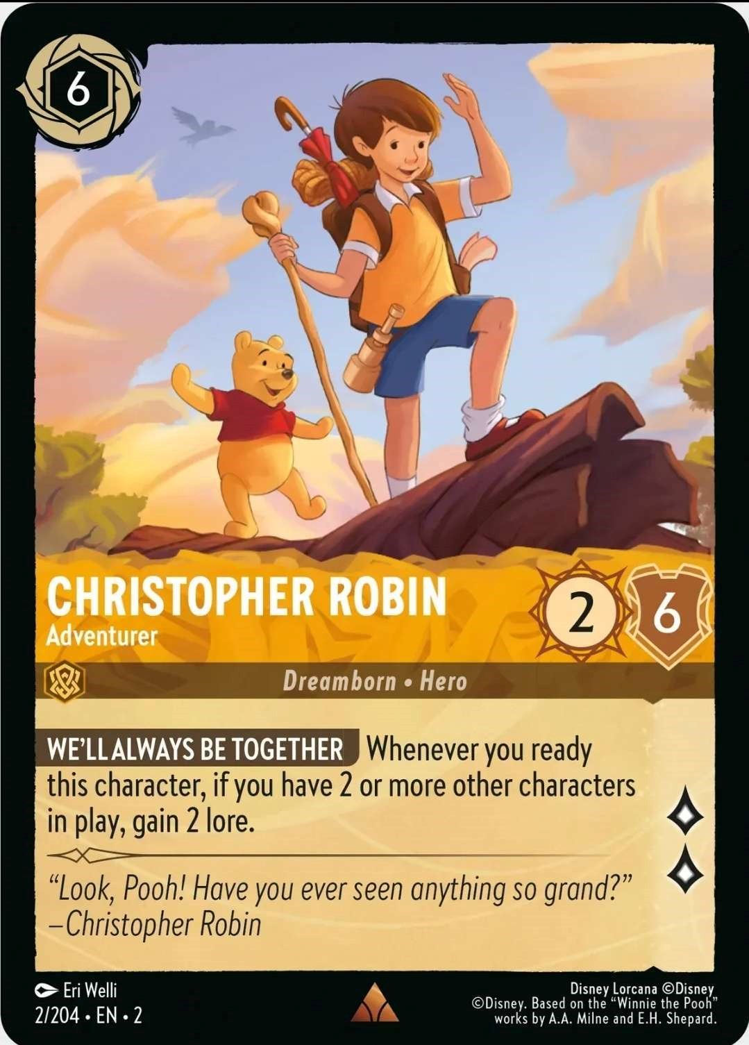 Christopher Robin - Adventurer (2/204) [Rise of the Floodborn] Lorcana Single Disney | Red Claw Gaming