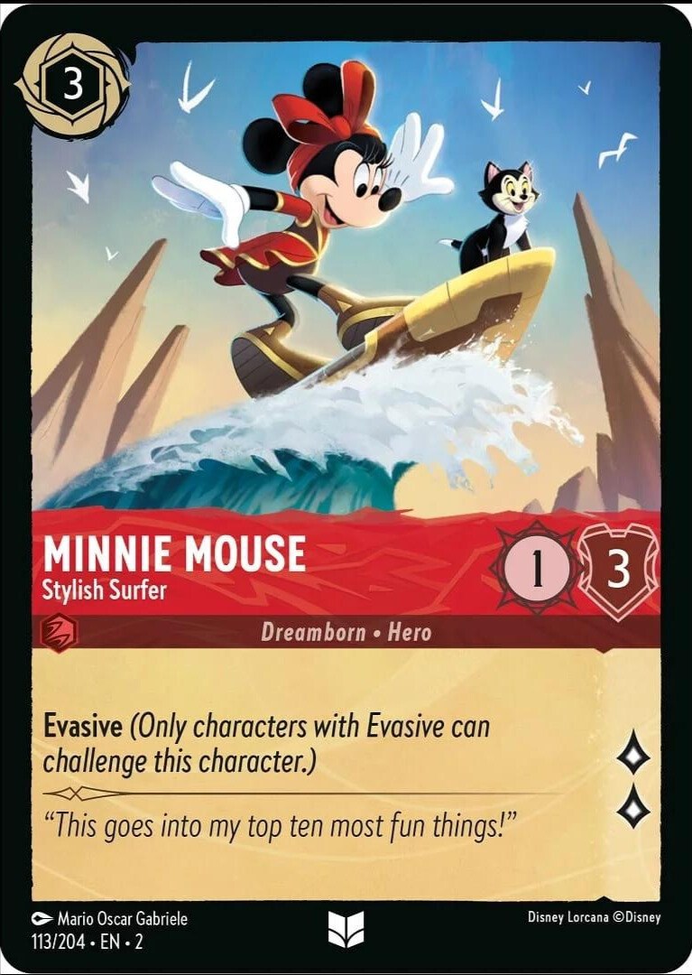 Minnie Mouse - Stylish Surfer (113/204) [Rise of the Floodborn] Lorcana Single Disney | Red Claw Gaming