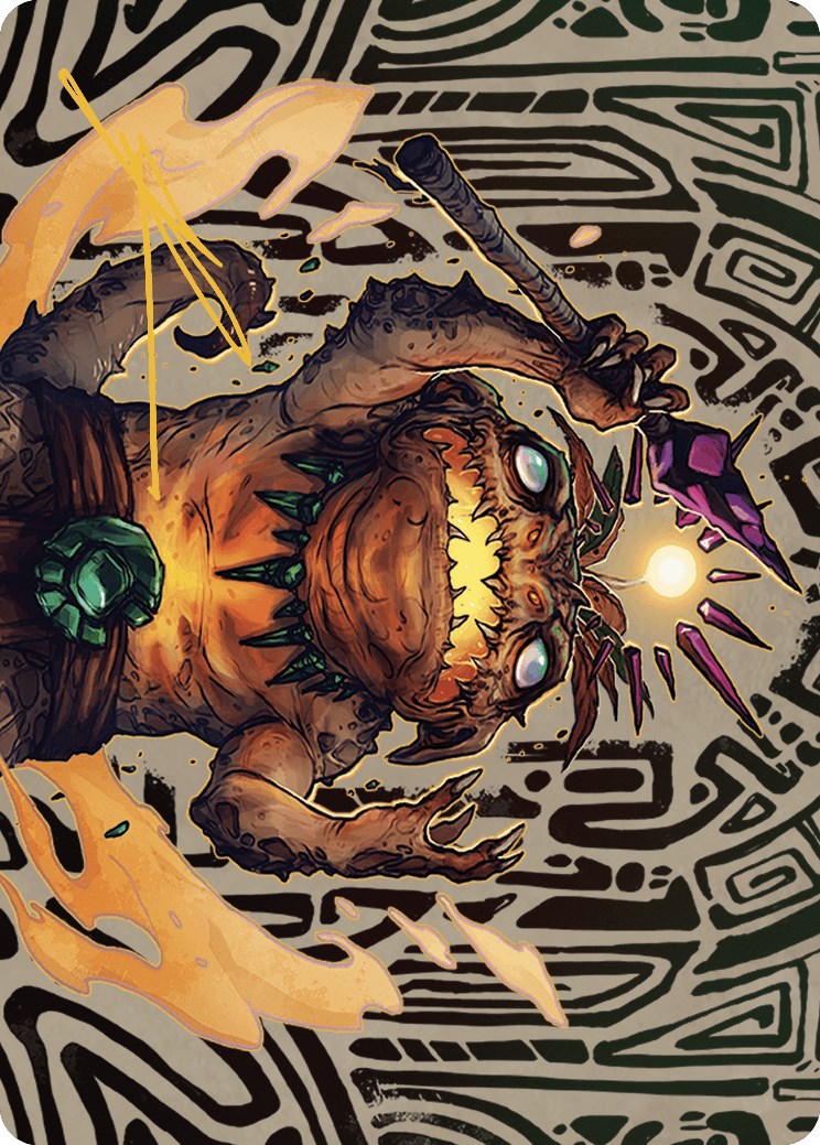 Zoyowa Lava-Tongue Art Card (Gold-Stamped Signature) [The Lost Caverns of Ixalan Art Series] MTG Single Magic: The Gathering    | Red Claw Gaming