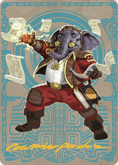 Quintorius Kand Art Card (65/81) (Gold-Stamped Signature) [The Lost Caverns of Ixalan Art Series] MTG Single Magic: The Gathering    | Red Claw Gaming