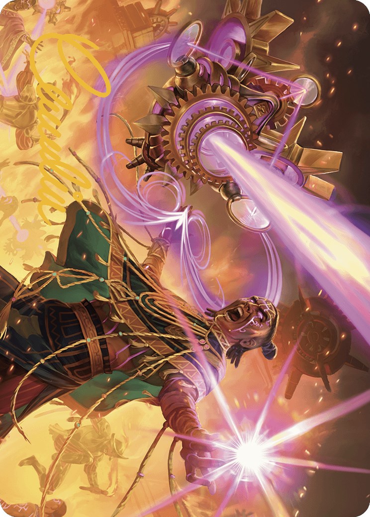 Cosmium Blast Art Card (Gold-Stamped Signature) [The Lost Caverns of Ixalan Art Series] MTG Single Magic: The Gathering    | Red Claw Gaming