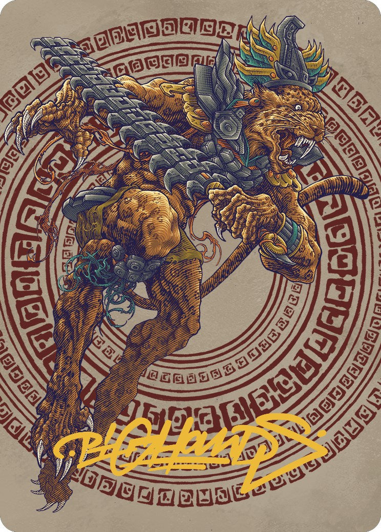 Sovereign Okinec Ahau Art Card (Gold-Stamped Signature) [The Lost Caverns of Ixalan Art Series] MTG Single Magic: The Gathering    | Red Claw Gaming