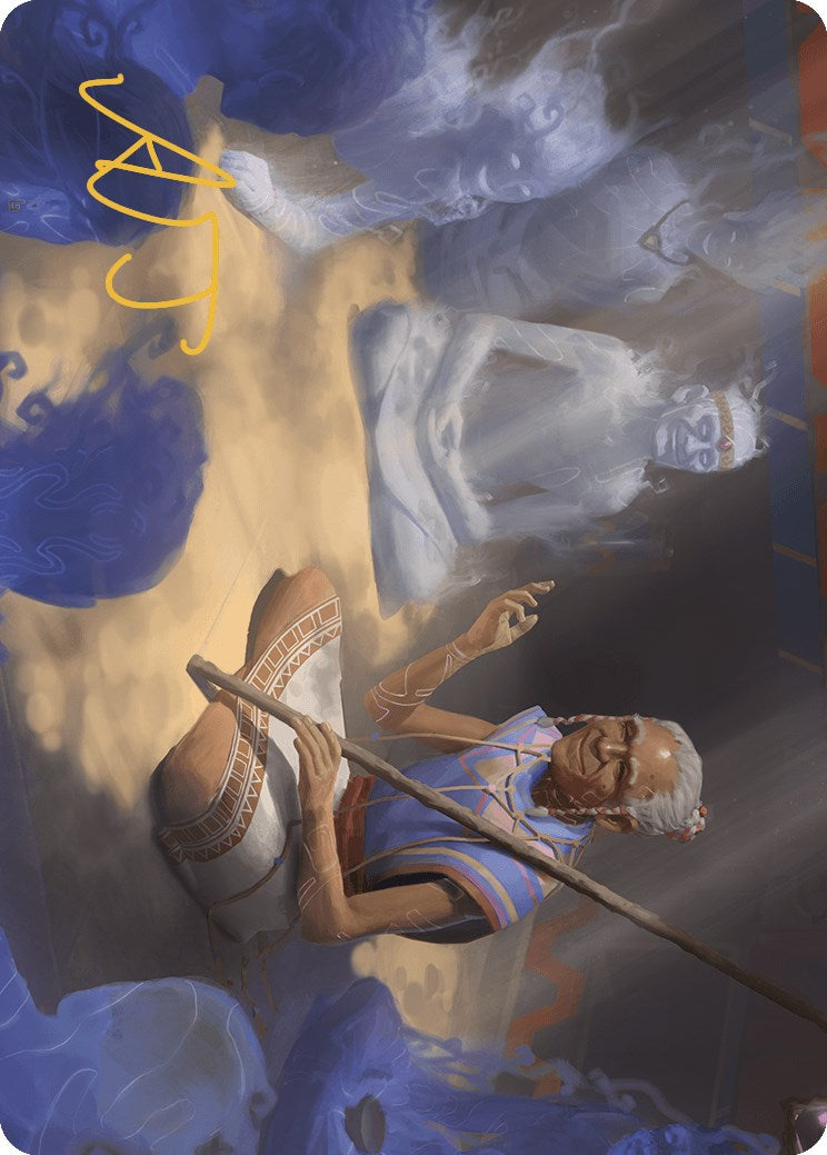 Ancestral Reminiscence Art Card (Gold-Stamped Signature) [The Lost Caverns of Ixalan Art Series] MTG Single Magic: The Gathering    | Red Claw Gaming