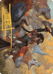 Huatli, Poet of Unity Art Card (Gold-Stamped Signature) [The Lost Caverns of Ixalan Art Series] MTG Single Magic: The Gathering    | Red Claw Gaming