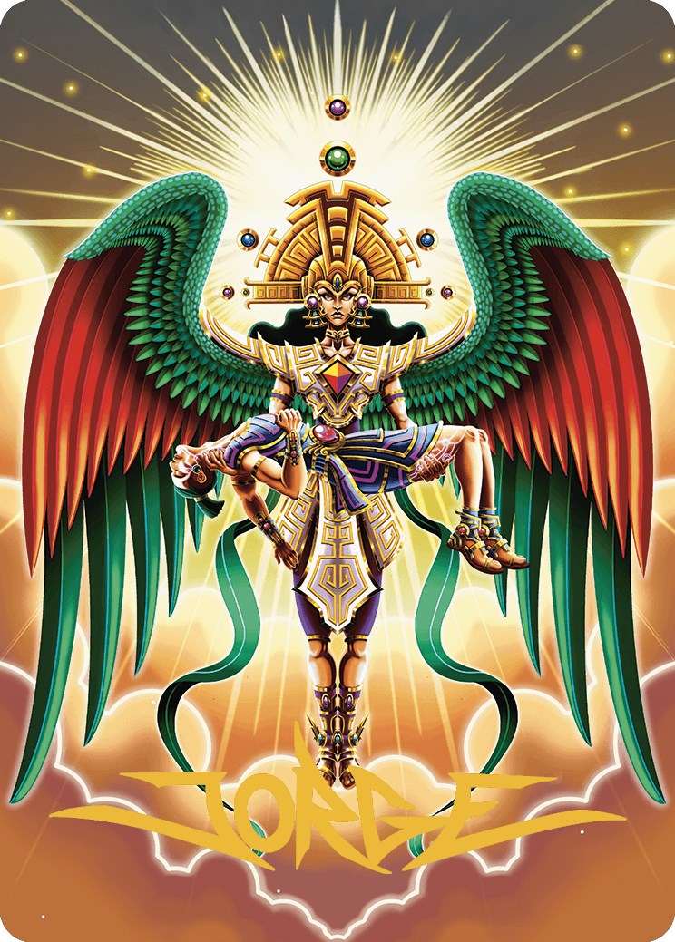 Resplendent Angel Art Card (59/81) (Gold-Stamped Signature) [The Lost Caverns of Ixalan Art Series] MTG Single Magic: The Gathering    | Red Claw Gaming