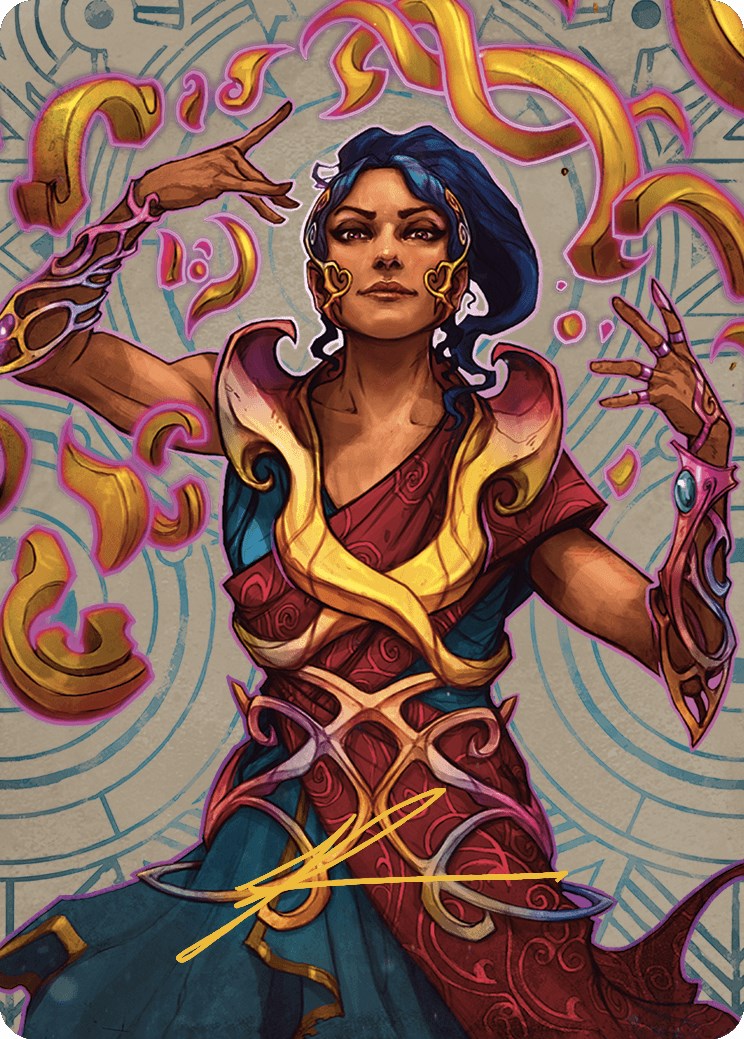 Saheeli, the Sun's Brilliance Art Card (Gold-Stamped Signature) [The Lost Caverns of Ixalan Art Series] MTG Single Magic: The Gathering    | Red Claw Gaming