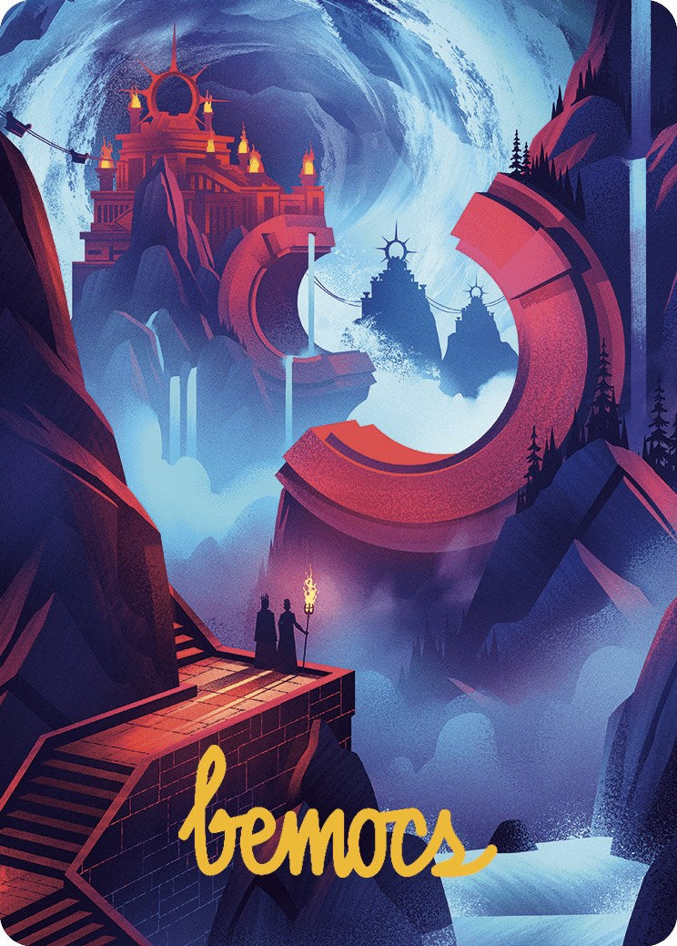 Mountain Art Card (Gold-Stamped Signature) [The Lost Caverns of Ixalan Art Series] MTG Single Magic: The Gathering    | Red Claw Gaming