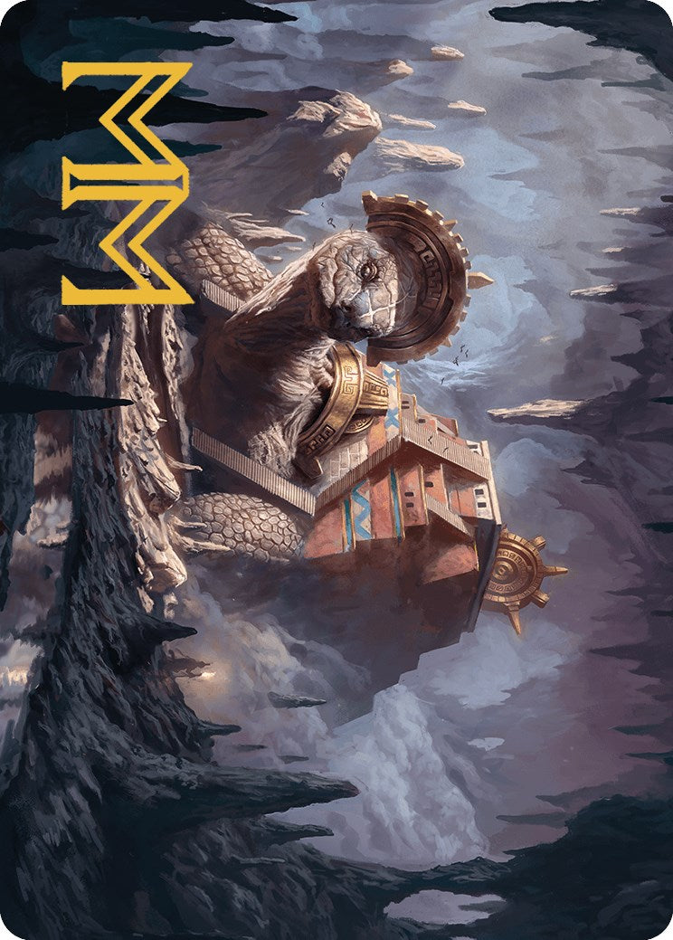 Bedrock Tortoise Art Card (Gold-Stamped Signature) [The Lost Caverns of Ixalan Art Series] MTG Single Magic: The Gathering    | Red Claw Gaming