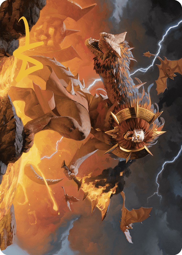 Ojer Axonil, Deepest Might Art Card (Gold-Stamped Signature) [The Lost Caverns of Ixalan Art Series] MTG Single Magic: The Gathering    | Red Claw Gaming