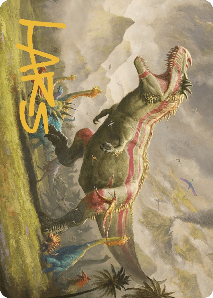 Ghalta, Stampede Tyrant Art Card (Gold-Stamped Signature) [The Lost Caverns of Ixalan Art Series] MTG Single Magic: The Gathering    | Red Claw Gaming