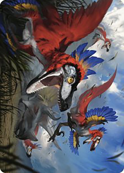 Wrathful Raptors Art Card [The Lost Caverns of Ixalan Art Series] MTG Single Magic: The Gathering    | Red Claw Gaming