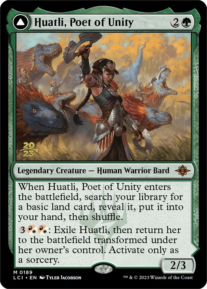 Huatli, Poet of Unity // Roar of the Fifth People [The Lost Caverns of Ixalan Prerelease Cards] MTG Single Magic: The Gathering    | Red Claw Gaming