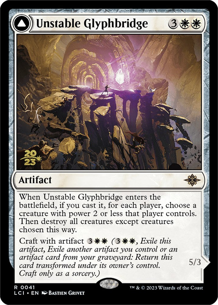 Unstable Glyphbridge // Sandswirl Wanderglyph [The Lost Caverns of Ixalan Prerelease Cards] MTG Single Magic: The Gathering    | Red Claw Gaming