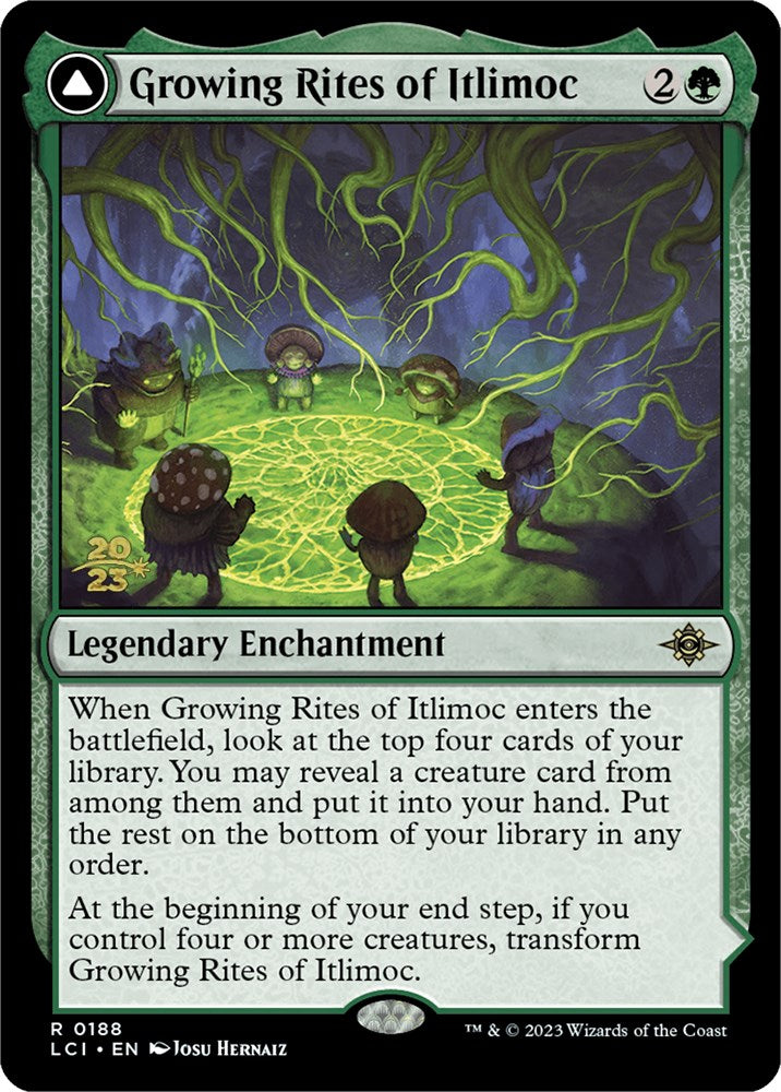 Growing Rites of Itlimoc // Itlimoc, Cradle of the Sun (LCI) [The Lost Caverns of Ixalan Prerelease Cards] MTG Single Magic: The Gathering    | Red Claw Gaming