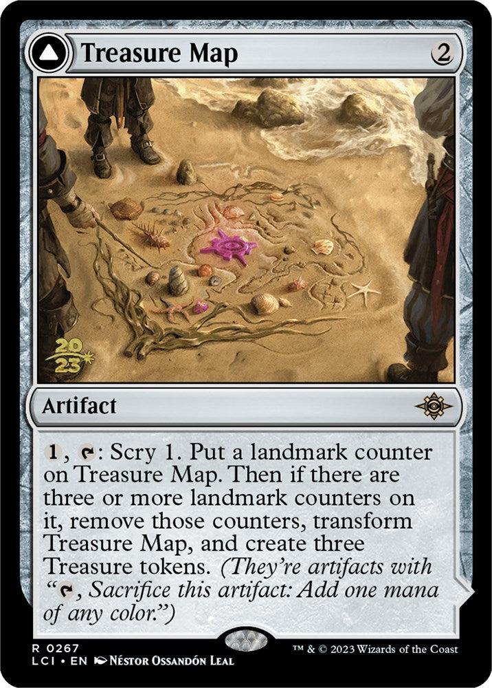 Treasure Map // Treasure Cove [The Lost Caverns of Ixalan Prerelease Cards] MTG Single Magic: The Gathering    | Red Claw Gaming