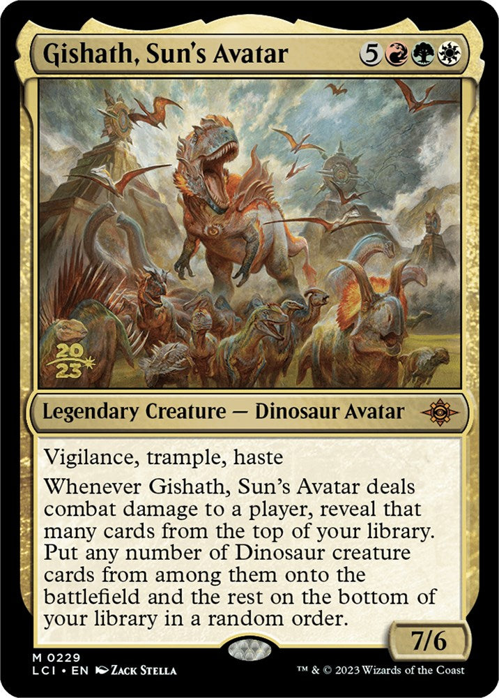 Gishath, Sun's Avatar (LCI) [The Lost Caverns of Ixalan Prerelease Cards] MTG Single Magic: The Gathering    | Red Claw Gaming