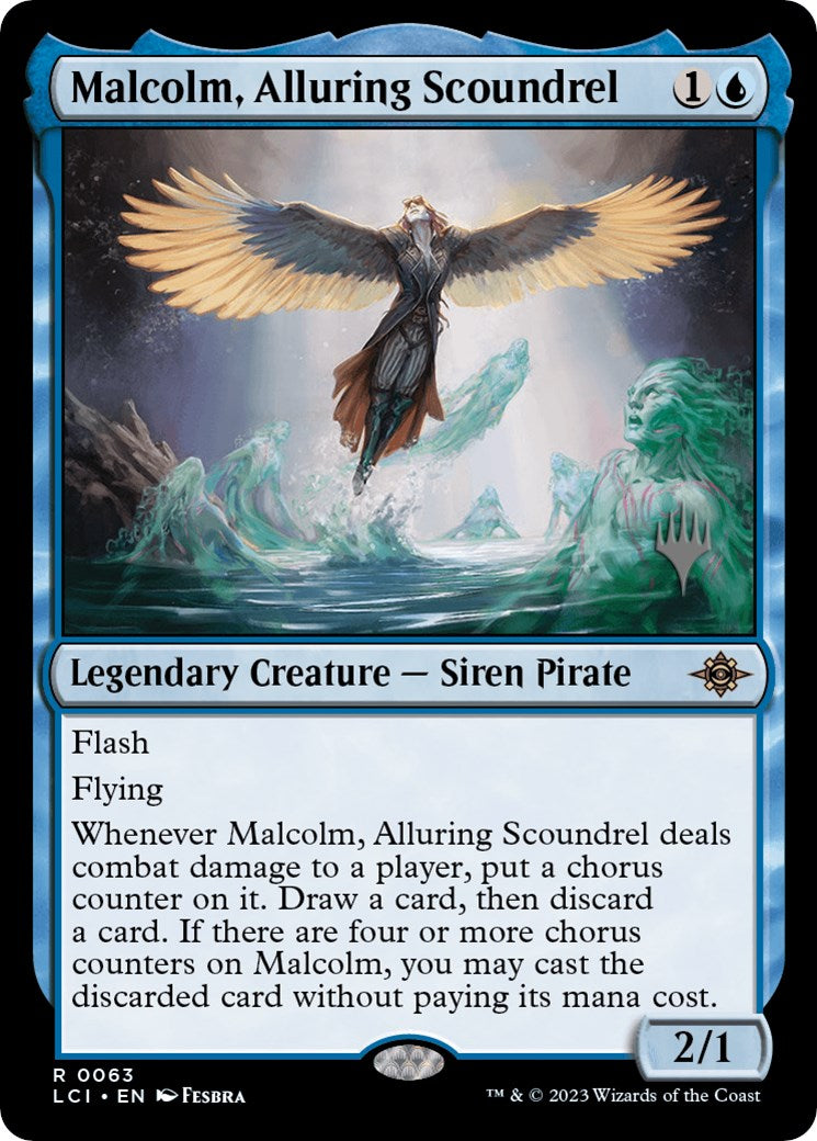 Malcolm, Alluring Scoundrel (Promo Pack) [The Lost Caverns of Ixalan Promos] MTG Single Magic: The Gathering | Red Claw Gaming