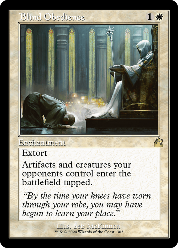 Blind Obedience (Retro Frame) [Ravnica Remastered] MTG Single Magic: The Gathering | Red Claw Gaming