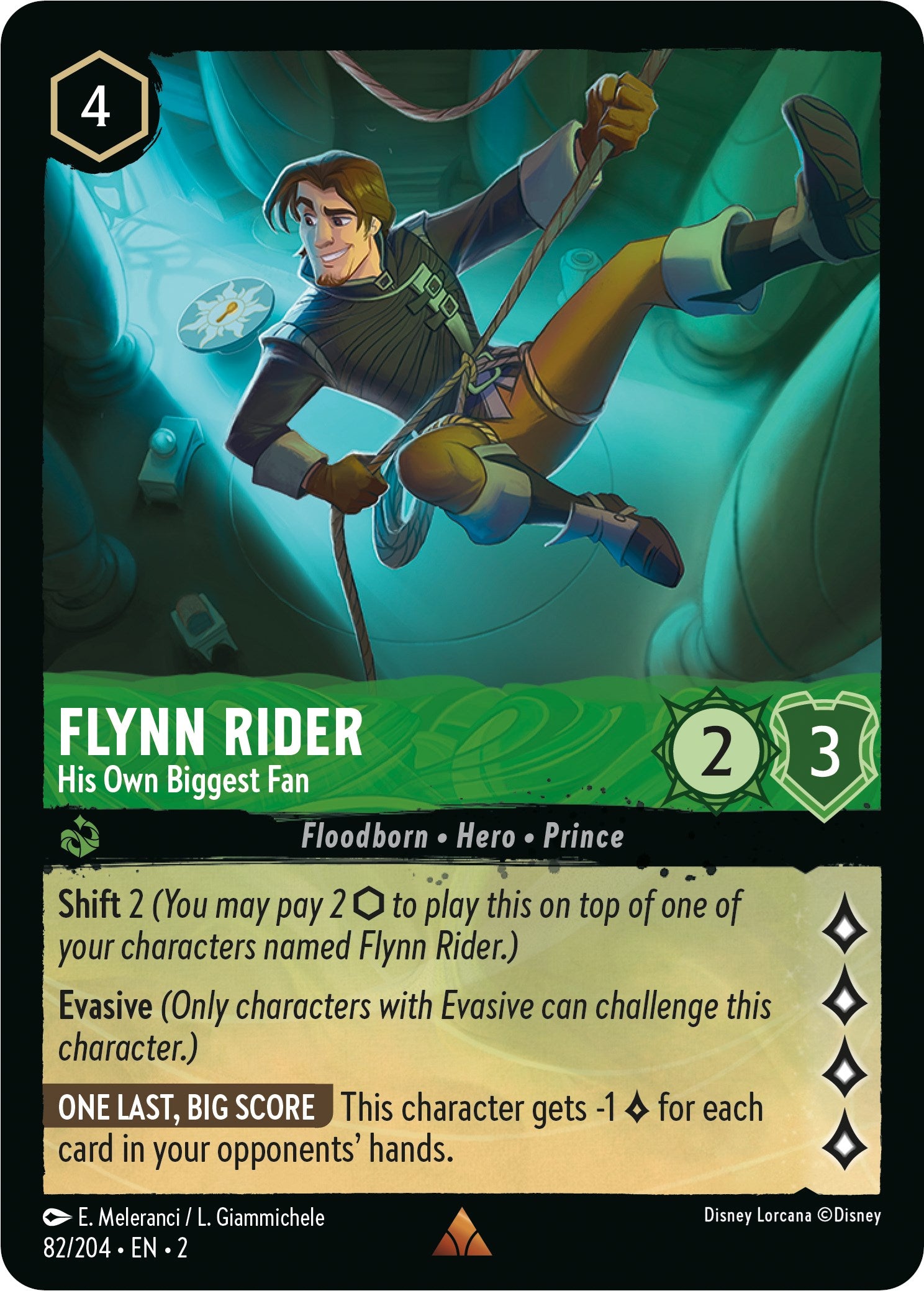 Flynn Rider - His Own Biggest Fan (82/204) [Rise of the Floodborn] Lorcana Single Disney | Red Claw Gaming